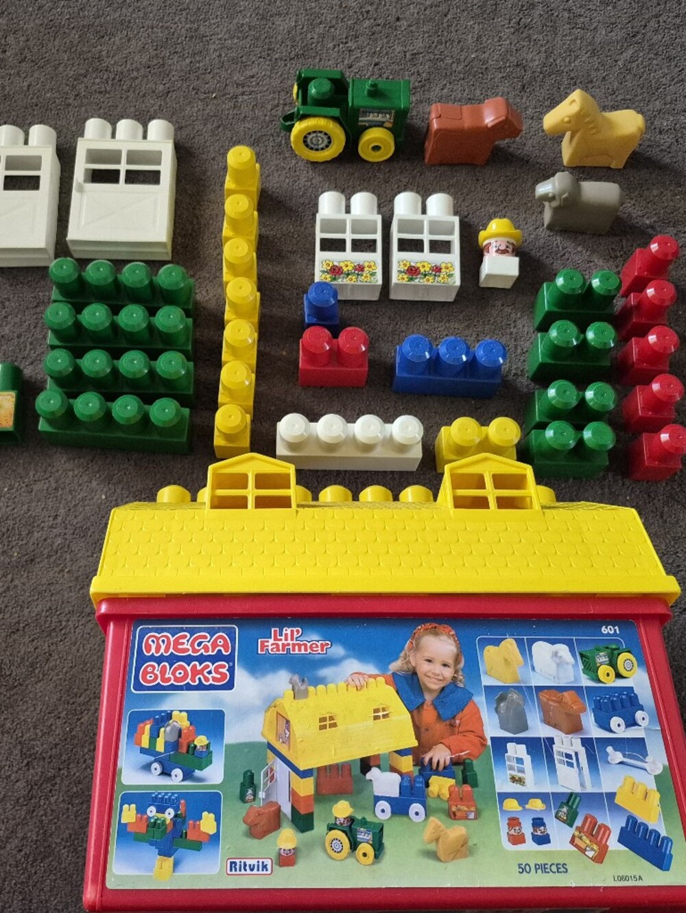 VTG Lil' Farmer Play Set - From 1994 Mega Bloks PLEASE READ POST